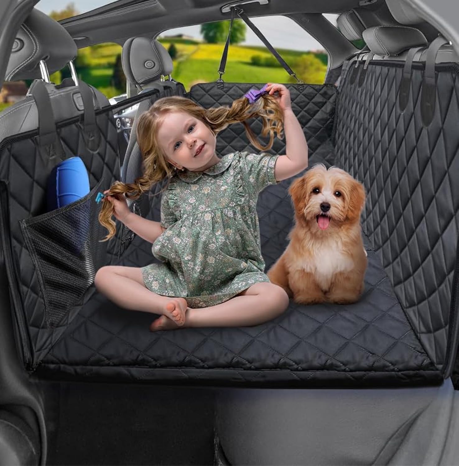 Vinstatin Coprisedile Auto per Cani, Estensore per Sedile Posteriore per Cani con Fondo Rigido,Telo Auto per Cani Resistente, Antigraffio e Impermeabile,con Cinture di Sicurezza per Auto, SUV Vinstatin Coprisedile Auto per Cani, Estensore per Sedile Posteriore per Cani con Fondo Rigido,Telo Auto per Cani Resistente, Antigraffio e Impermeabile,con Cinture di Sicurezza per Auto, SUV