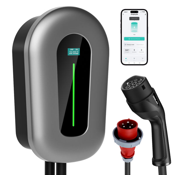 Daolar Smart App EV Charger 11kW Typ 2 Domácí nabíjecí stanice 400V 16A Wallbox s nabíječkou pro ovládání aplikací pro všechny EV a PHEV